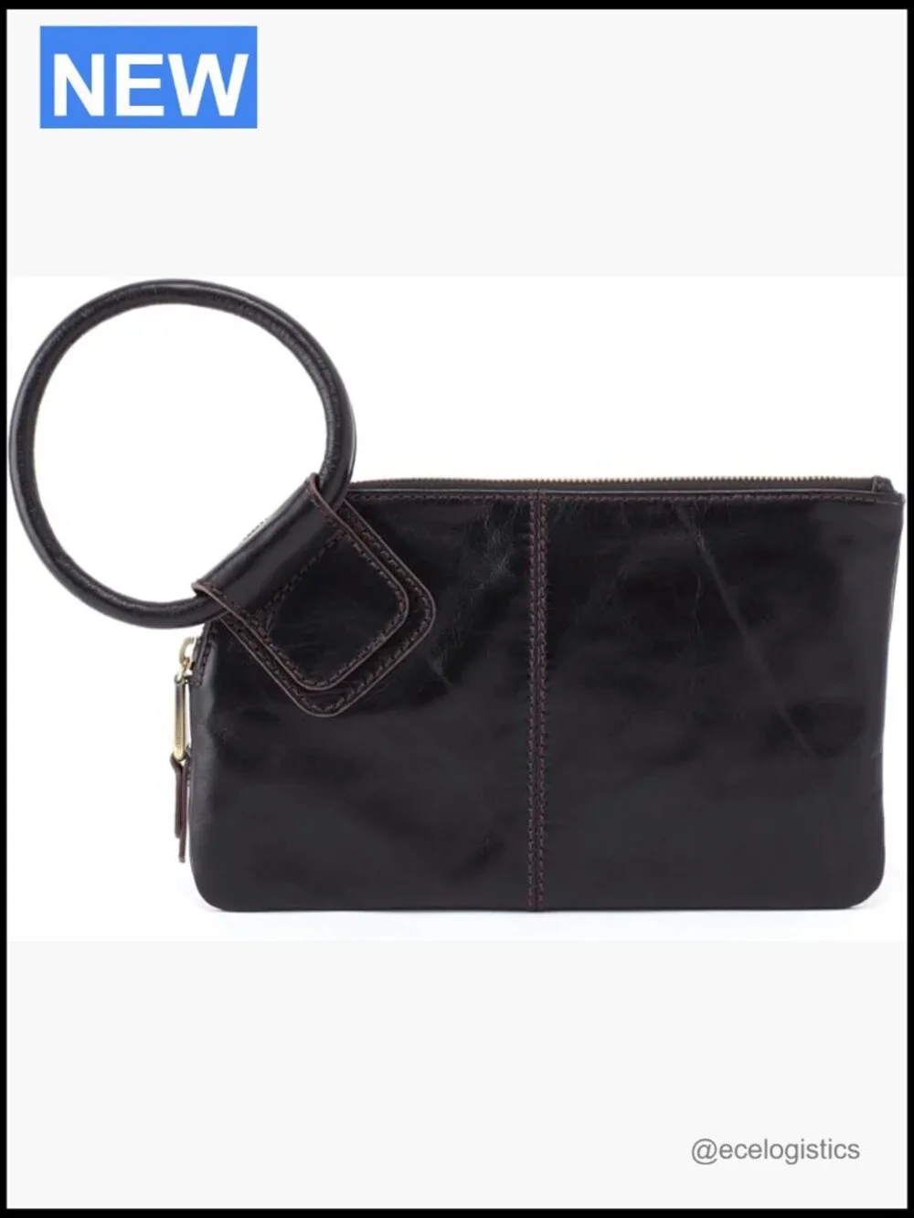 Leather Wristlet Clutch Purse with Card Slots